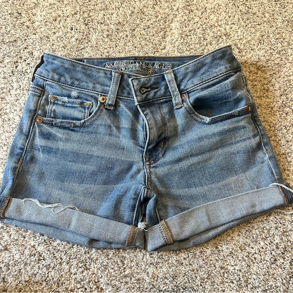 American Eagle Outfitters Women's Blue Denim Shorts size 0